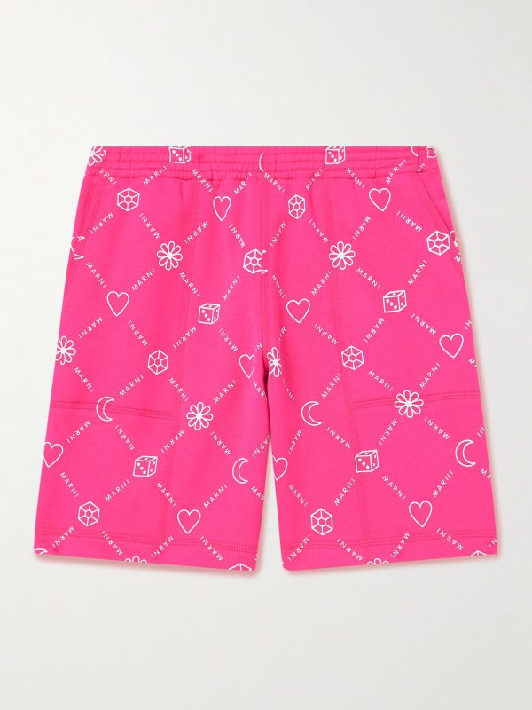 Straight-Leg Logo-Print Cotton-Jersey Shorts