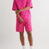 Straight-Leg Logo-Print Cotton-Jersey Shorts - OU