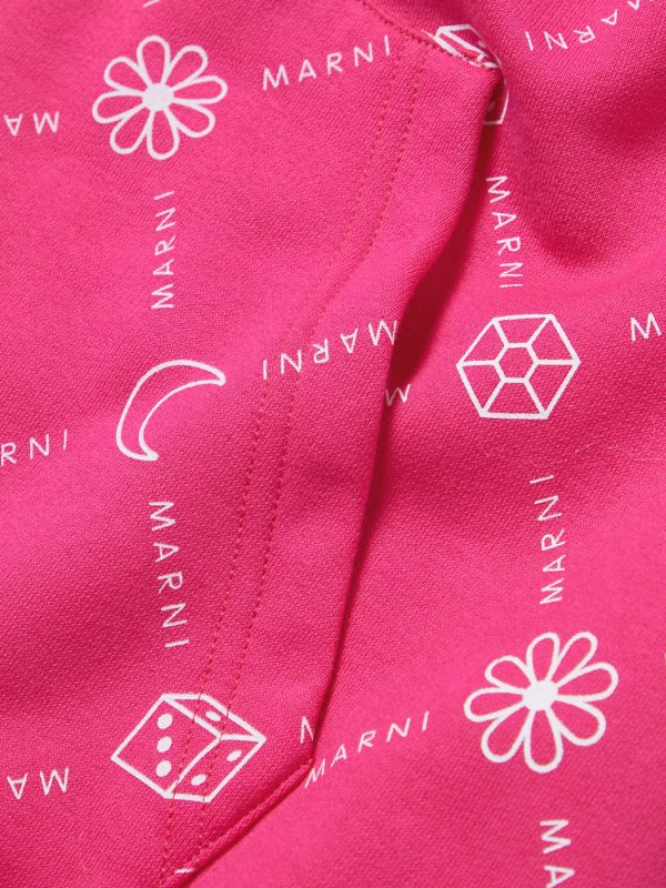 Logo-Print Cotton-Jersey Hooide - E1 Logo-Print Cotton-Jersey Hooide - E1