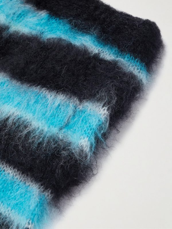 Straight-Leg Striped Mohair-Blend Drawstring Trousers - CU Straight-Leg Striped Mohair-Blend Drawstring Trousers - CU