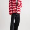 Striped Shearling Hooded Jacket - OU Striped Shearling Hooded Jacket - OU