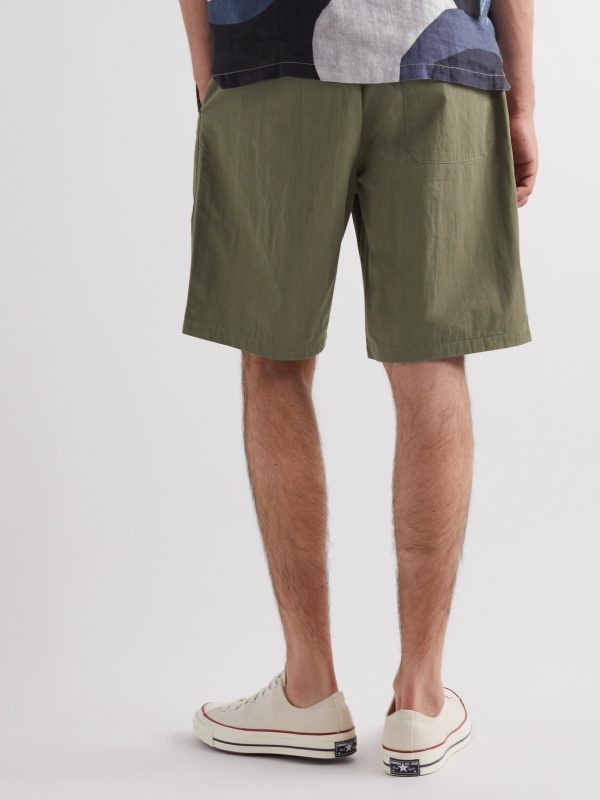 Axel Straight-Leg Cotton-Blend Twill Drawstring Shorts - BK Axel Straight-Leg Cotton-Blend Twill Drawstring Shorts - BK