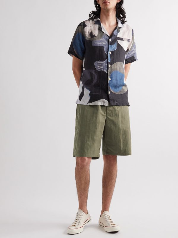Axel Straight-Leg Cotton-Blend Twill Drawstring Shorts - OU Axel Straight-Leg Cotton-Blend Twill Drawstring Shorts - OU