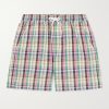 + Noah Straight-Leg Checked Cotton-Twill Drawstring Shorts