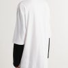 Oversized Logo-Appliquéd Printed Stretch-Cotton T-Shirt - BK