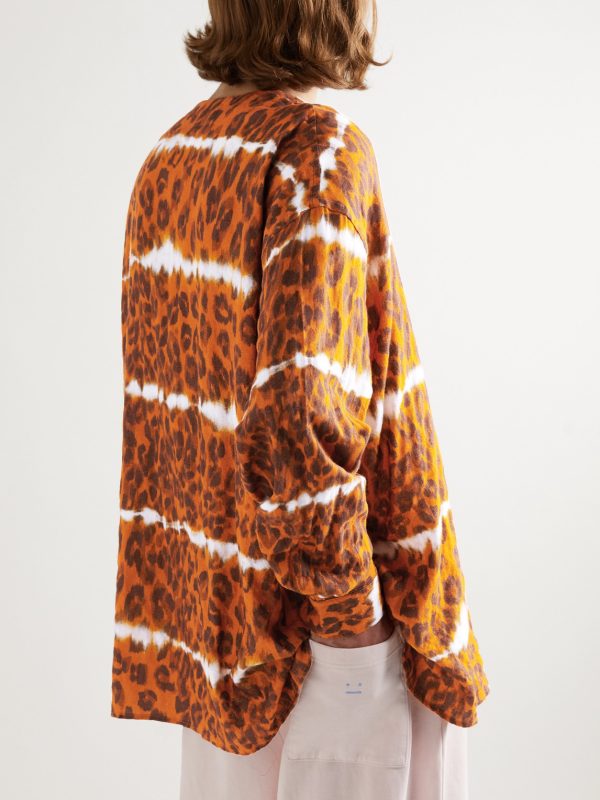 Sandit Leopard-Print Herringbone Organic Cotton-Blend Shirt - BK Sandit Leopard-Print Herringbone Organic Cotton-Blend Shirt - BK