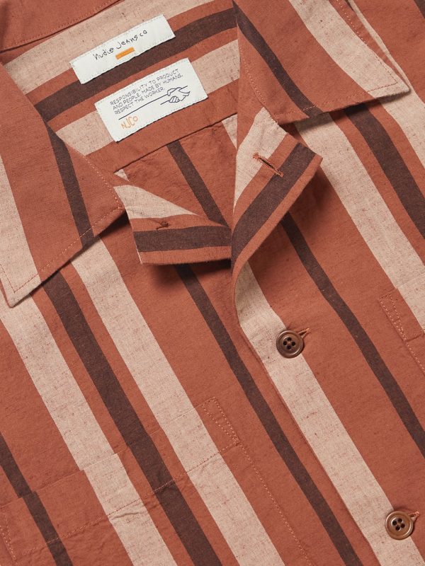 Vincent Camping Camp-Collar Organic Cotton and Linen-Blend Shirt - CU