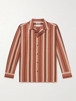 Vincent Camping Camp-Collar Organic Cotton and Linen-Blend Shirt