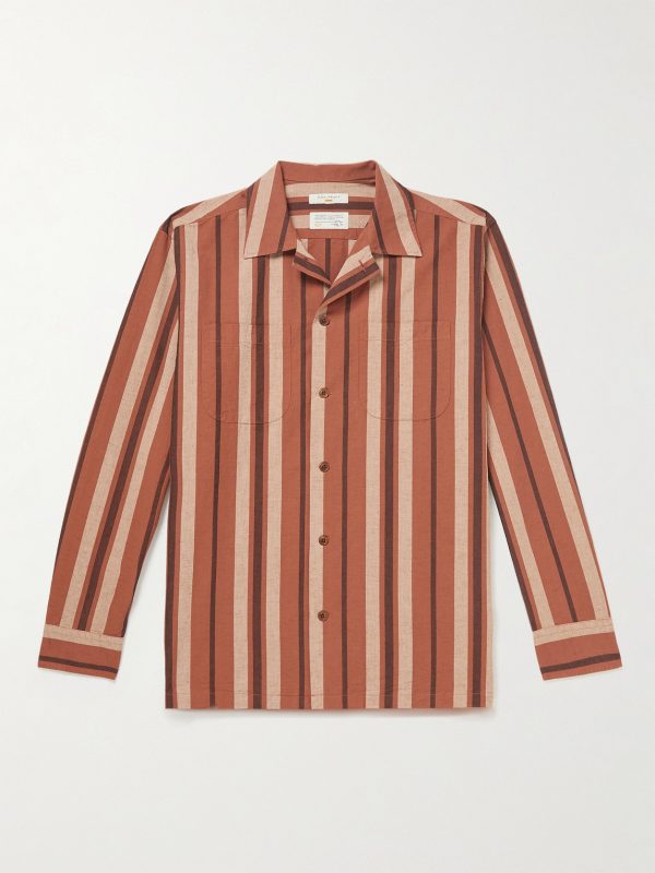 Vincent Camping Camp-Collar Organic Cotton and Linen-Blend Shirt