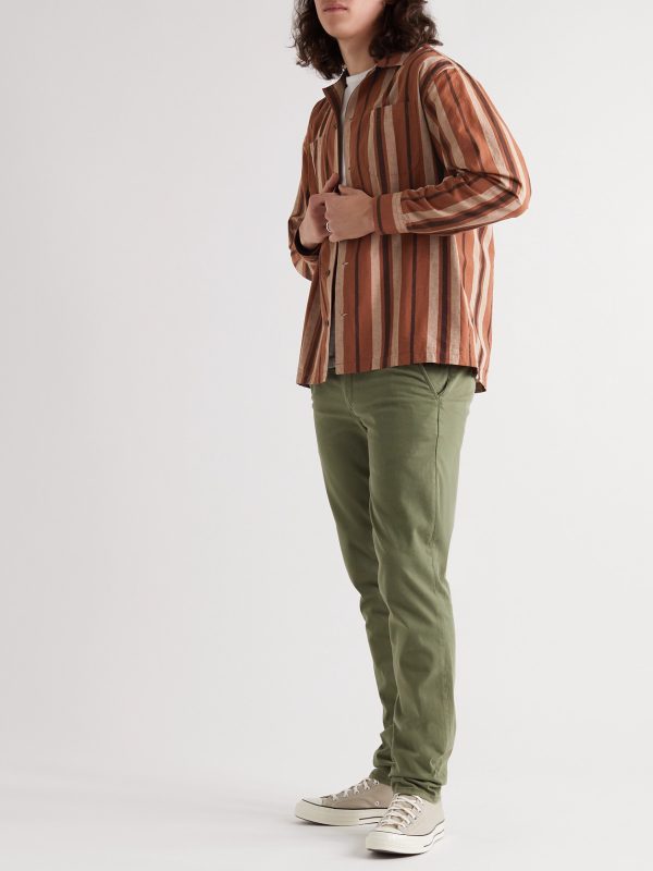 Vincent Camping Camp-Collar Organic Cotton and Linen-Blend Shirt - OU