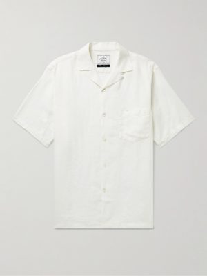 Dogtown Convertible-Collar Linen Shirt