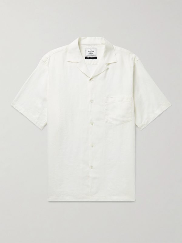 Dogtown Convertible-Collar Linen Shirt Dogtown Convertible-Collar Linen Shirt