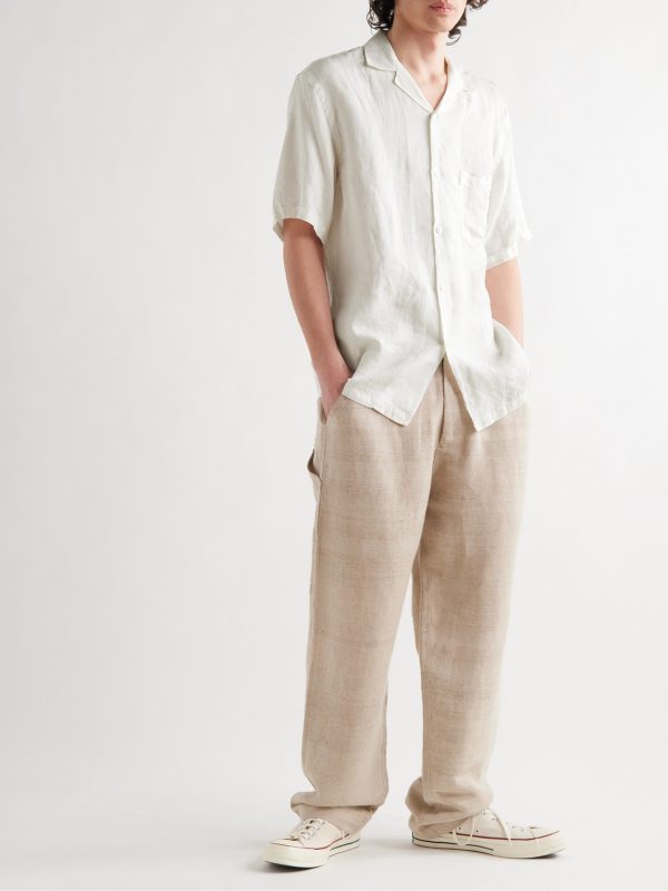 Dogtown Convertible-Collar Linen Shirt - OU Dogtown Convertible-Collar Linen Shirt - OU