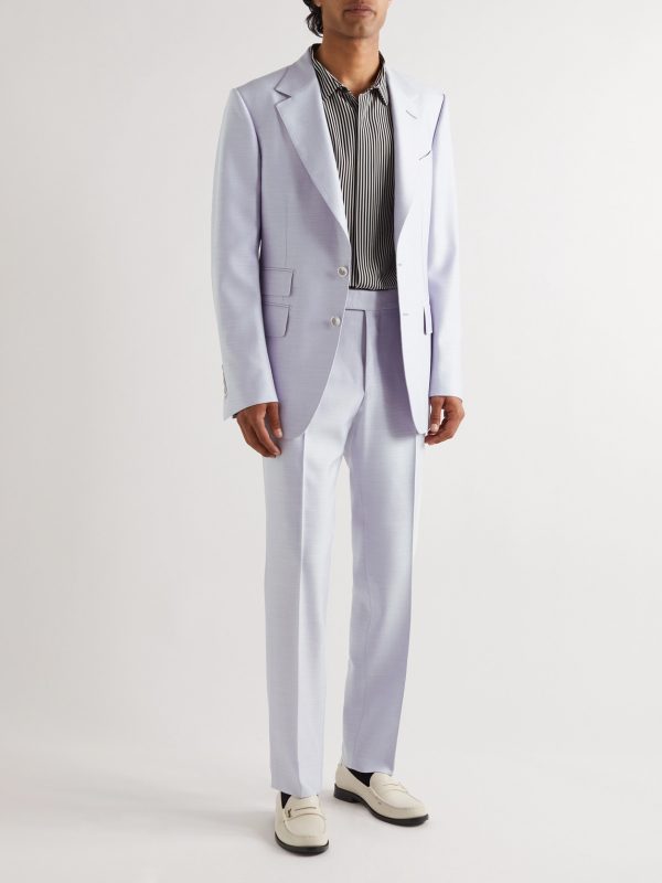 Straight-Leg Silk, Wool and Mohair-Blend Suit Trousers - OU