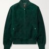 Suede Bomber Jacket