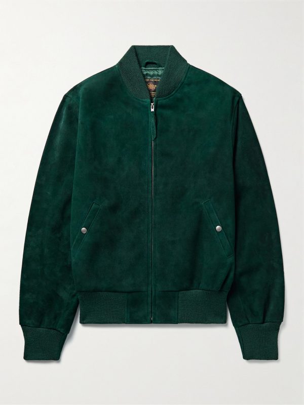 Suede Bomber Jacket