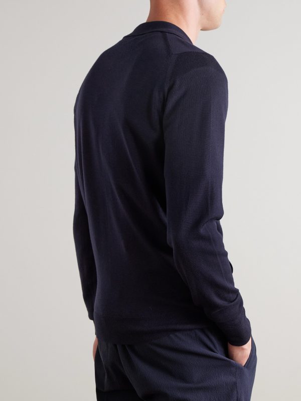 Alston Slim-Fit Merino Wool Zip-Up Cardigan - BK Alston Slim-Fit Merino Wool Zip-Up Cardigan - BK