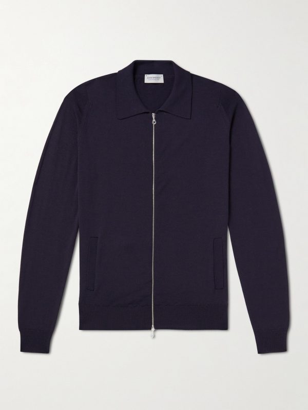 Alston Slim-Fit Merino Wool Zip-Up Cardigan Alston Slim-Fit Merino Wool Zip-Up Cardigan
