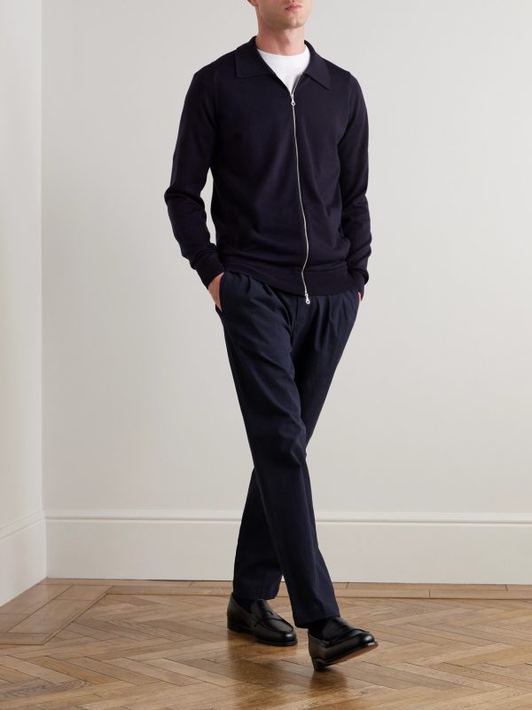 Alston Slim-Fit Merino Wool Zip-Up Cardigan - OU Alston Slim-Fit Merino Wool Zip-Up Cardigan - OU