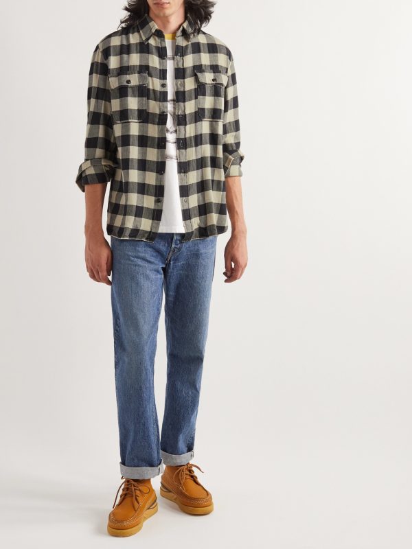 Matlock Checked Cotton and Linen-Blend Twill Shirt - OU Matlock Checked Cotton and Linen-Blend Twill Shirt - OU