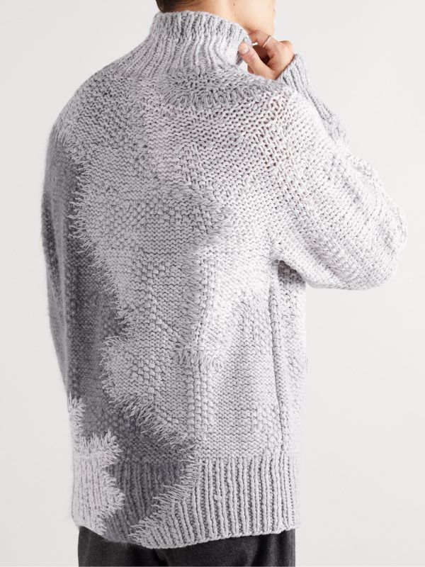 Cashmere-Blend Rollneck Sweater - BK Cashmere-Blend Rollneck Sweater - BK
