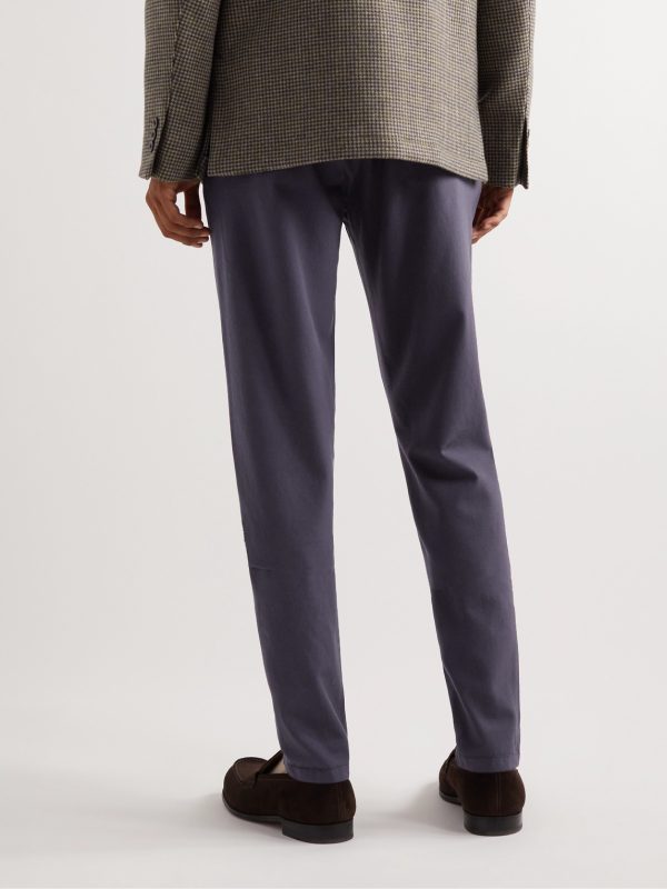 Tapered Virgin Wool-Twill Trousers - BK Tapered Virgin Wool-Twill Trousers - BK
