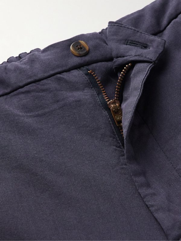 Tapered Virgin Wool-Twill Trousers - E1