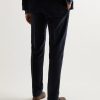Straight-Leg Cotton-Velvet Suit Trousers - BK Straight-Leg Cotton-Velvet Suit Trousers - BK