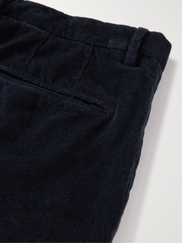 Straight-Leg Cotton-Velvet Suit Trousers - CU Straight-Leg Cotton-Velvet Suit Trousers - CU