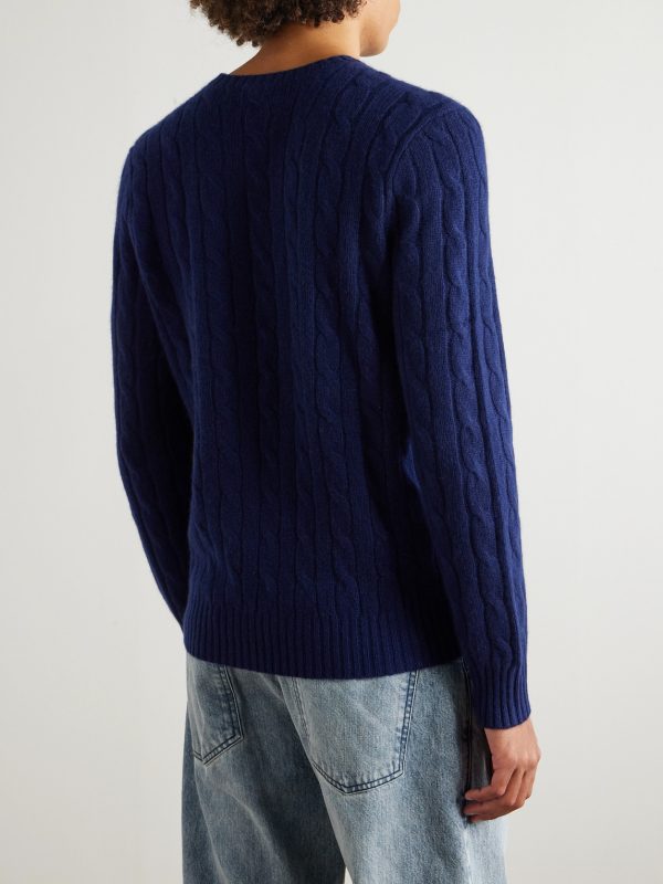 Cable-Knit Cashmere Sweater - BK Cable-Knit Cashmere Sweater - BK