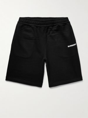 Straight-Leg Logo-Print Cotton-Jersey Shorts