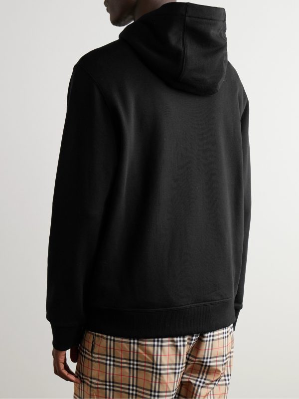 Ansdell Logo-Print Cotton-Jersey Hoodie - BK Ansdell Logo-Print Cotton-Jersey Hoodie - BK