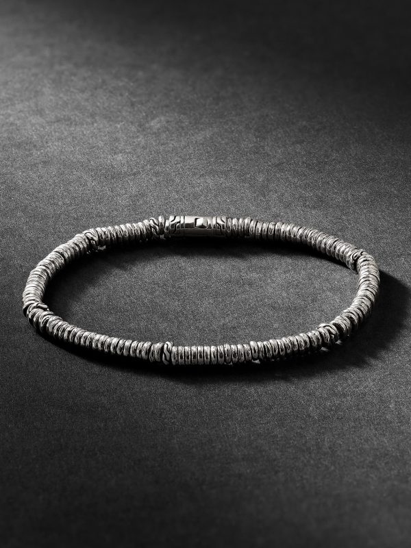 Silver Heishi Beaded Bracelet