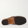 Horsebit Webbing-Trimmed Leather Clogs - E2 Horsebit Webbing-Trimmed Leather Clogs - E2