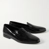 Mario Grosgrain-Trimmed Patent-Leather Loafers - FR Mario Grosgrain-Trimmed Patent-Leather Loafers - FR