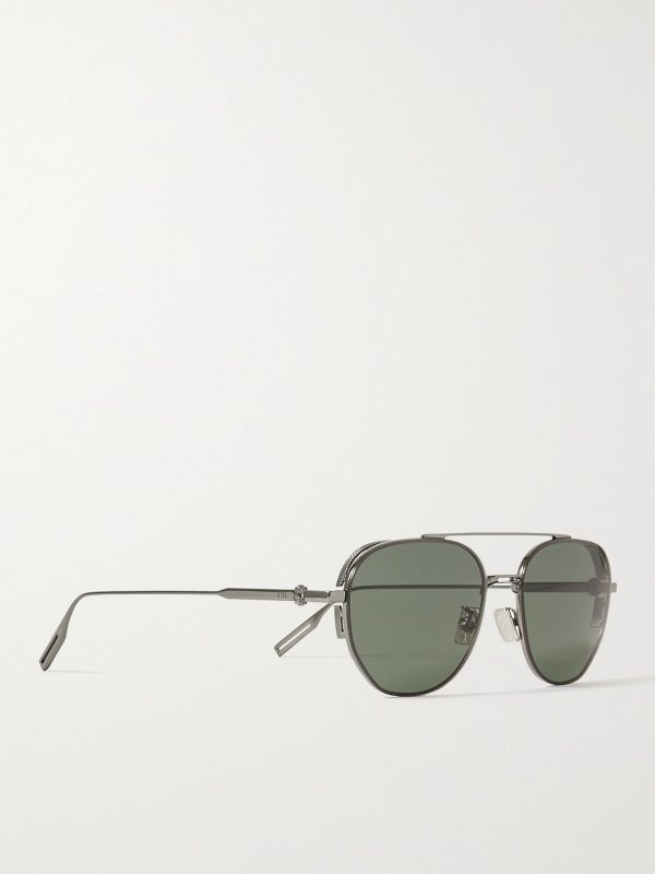 NeoDior RU Aviator-Style Gunmetal Sunglasses - FR NeoDior RU Aviator-Style Gunmetal Sunglasses - FR