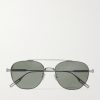 NeoDior RU Aviator-Style Gunmetal Sunglasses NeoDior RU Aviator-Style Gunmetal Sunglasses