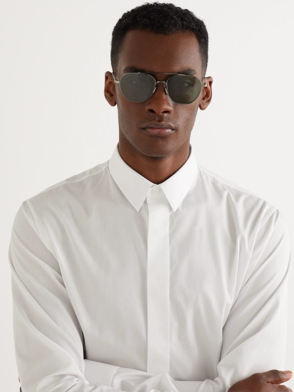 NeoDior RU Aviator-Style Gunmetal Sunglasses - OU NeoDior RU Aviator-Style Gunmetal Sunglasses - OU