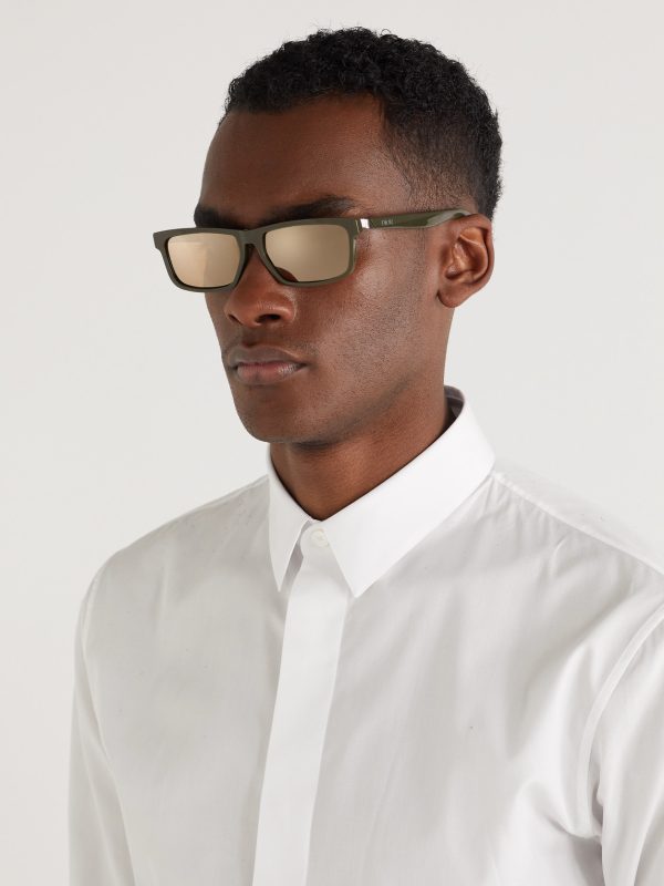 DioRider S2U Geometric Acetate Mirrored Sunglasses - OU DioRider S2U Geometric Acetate Mirrored Sunglasses - OU