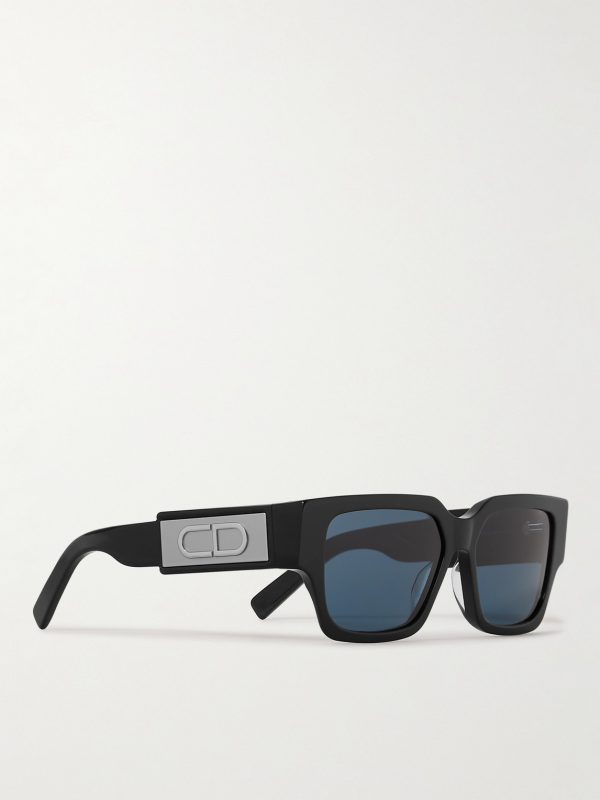 CD SU Geometric Acetate and Silver-Tone Sunglasses - FR CD SU Geometric Acetate and Silver-Tone Sunglasses - FR