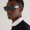 CD SU Geometric Acetate and Silver-Tone Sunglasses - OU CD SU Geometric Acetate and Silver-Tone Sunglasses - OU
