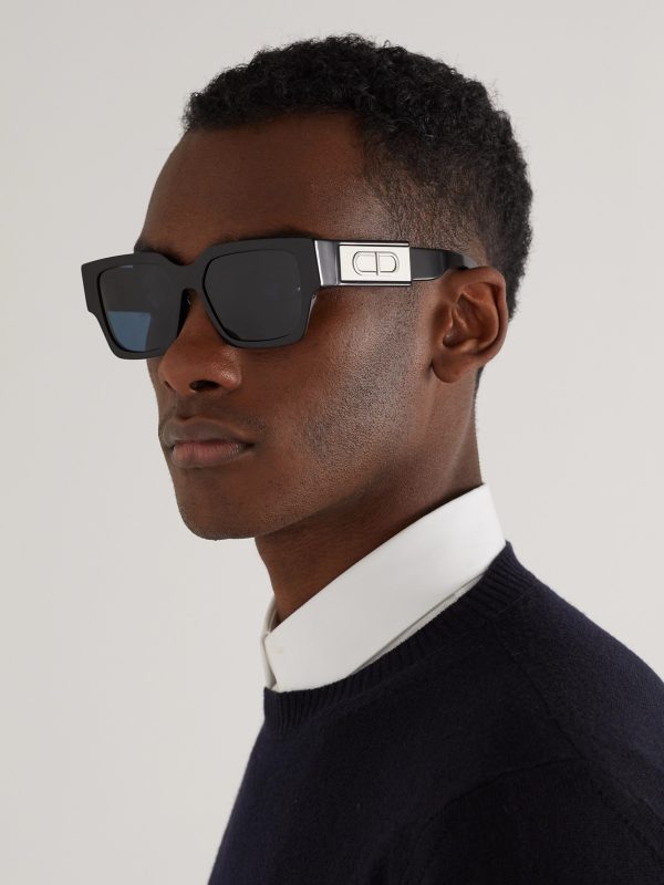 CD SU Geometric Acetate and Silver-Tone Sunglasses - OU CD SU Geometric Acetate and Silver-Tone Sunglasses - OU