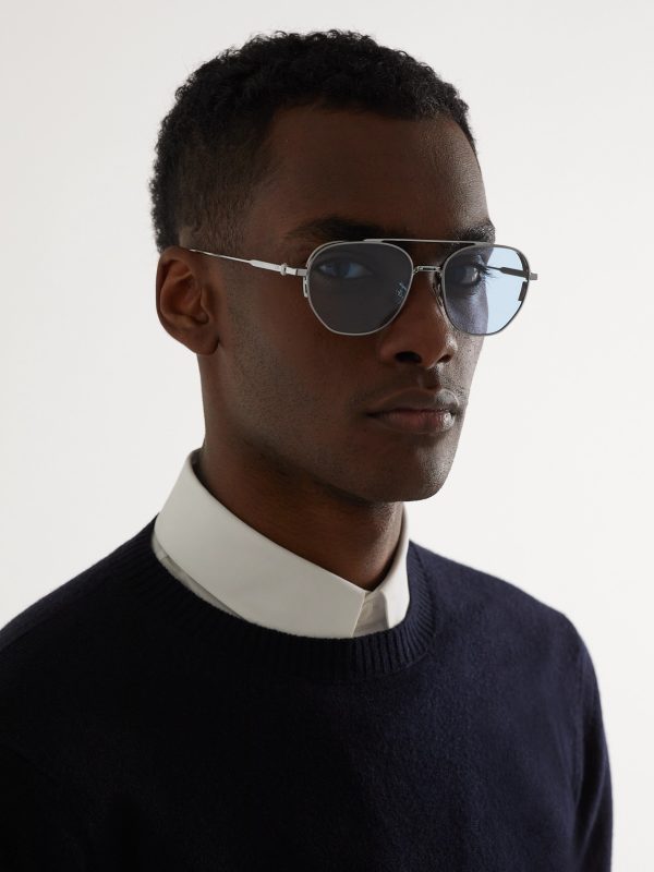 NeoDior RU Aviator-Style Palladium Sunglasses - OU