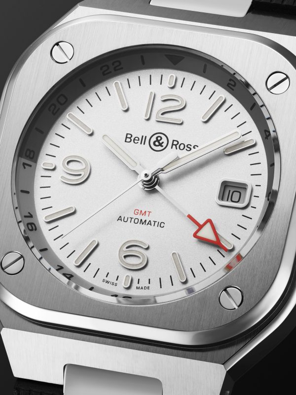 BR 05 Automatic GMT 41mm Stainless Steel and Rubber Watch, Ref. No. BR05G-SI-ST/SRB BU23NOV - CU