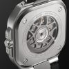 BR 05 Automatic GMT 41mm Stainless Steel and Rubber Watch, Ref. No. BR05G-SI-ST/SRB BU23NOV - E1