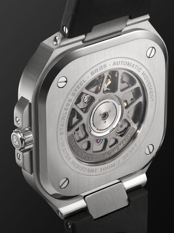 BR 05 Automatic GMT 41mm Stainless Steel and Rubber Watch, Ref. No. BR05G-SI-ST/SRB BU23NOV - E1
