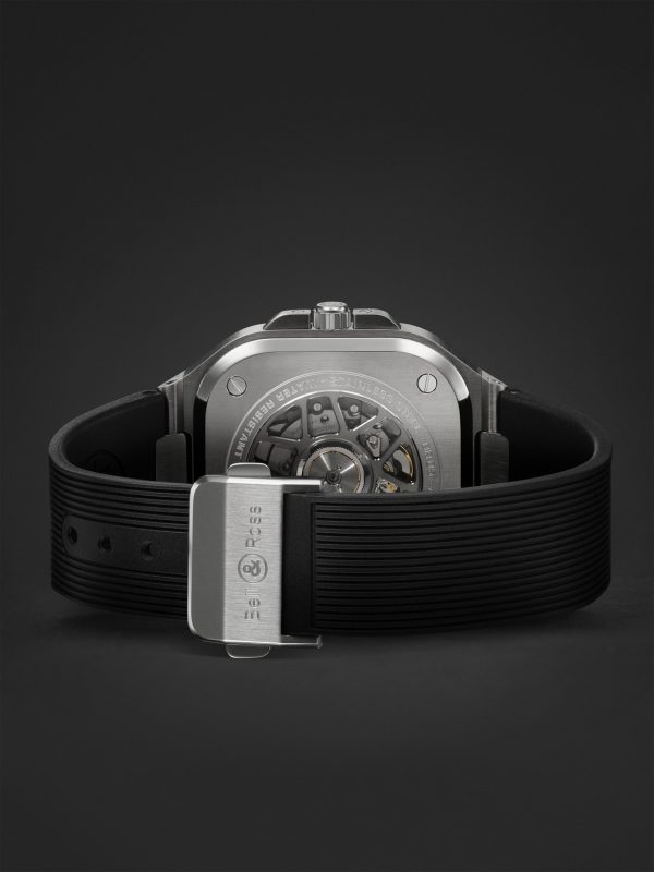 BR 05 Automatic GMT 41mm Stainless Steel and Rubber Watch, Ref. No. BR05G-SI-ST/SRB BU23NOV - E2