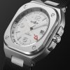 BR 05 Automatic GMT 41mm Stainless Steel and Rubber Watch, Ref. No. BR05G-SI-ST/SRB BU23NOV - FR