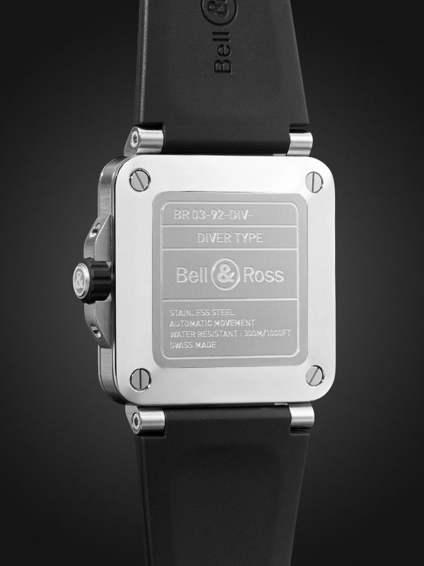 BR 03-92 Diver Automatic 42mm Stainless Steel and Rubber Watch, Ref. No. BR0392-D-WH-ST/SRB - BK BR 03-92 Diver Automatic 42mm Stainless Steel and Rubber Watch, Ref. No. BR0392-D-WH-ST/SRB - BK