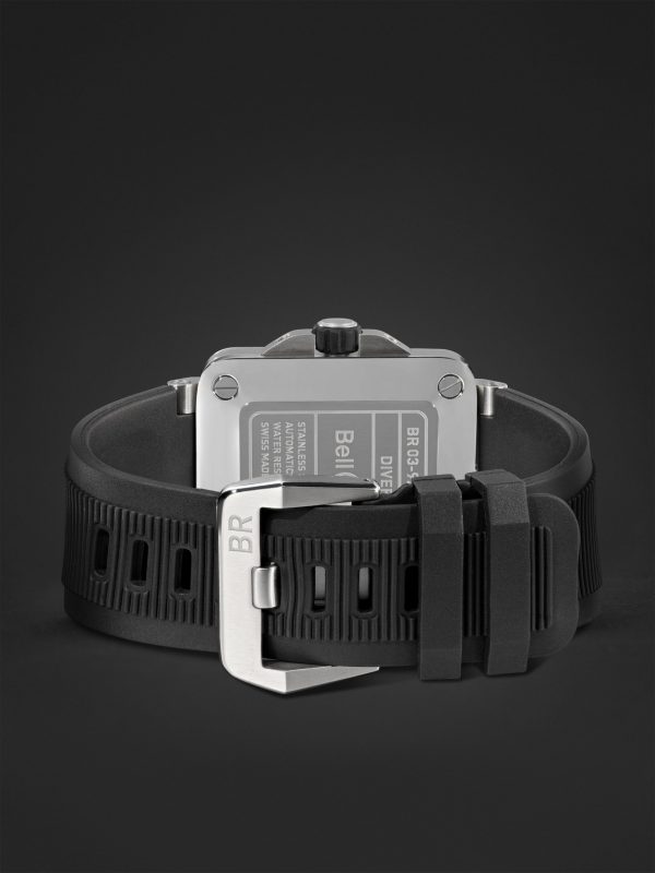 BR 03-92 Diver Automatic 42mm Stainless Steel and Rubber Watch, Ref. No. BR0392-D-WH-ST/SRB - E2 BR 03-92 Diver Automatic 42mm Stainless Steel and Rubber Watch, Ref. No. BR0392-D-WH-ST/SRB - E2